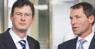 Novomatic-Finanzvorstand Mag. Peter Stein und Vorstandschef Dr. Franz Wohlfahrt